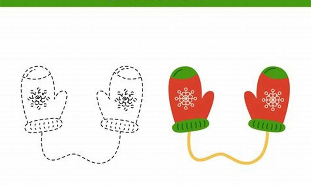 mittens thumb tracing for toddlers warm