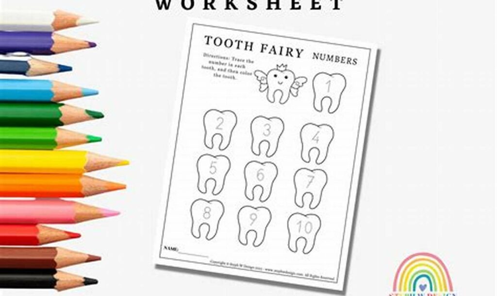 Fun Dentist Tools Tracing Pages for Kids Printables
