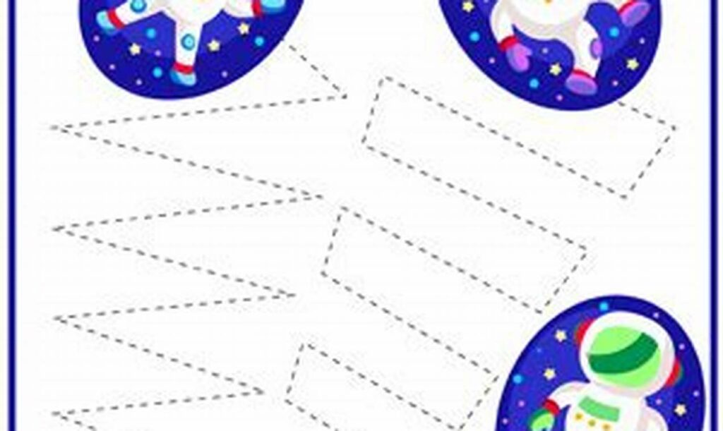Free Space Themed Tracing for Kindergarteners: Fun Prints!