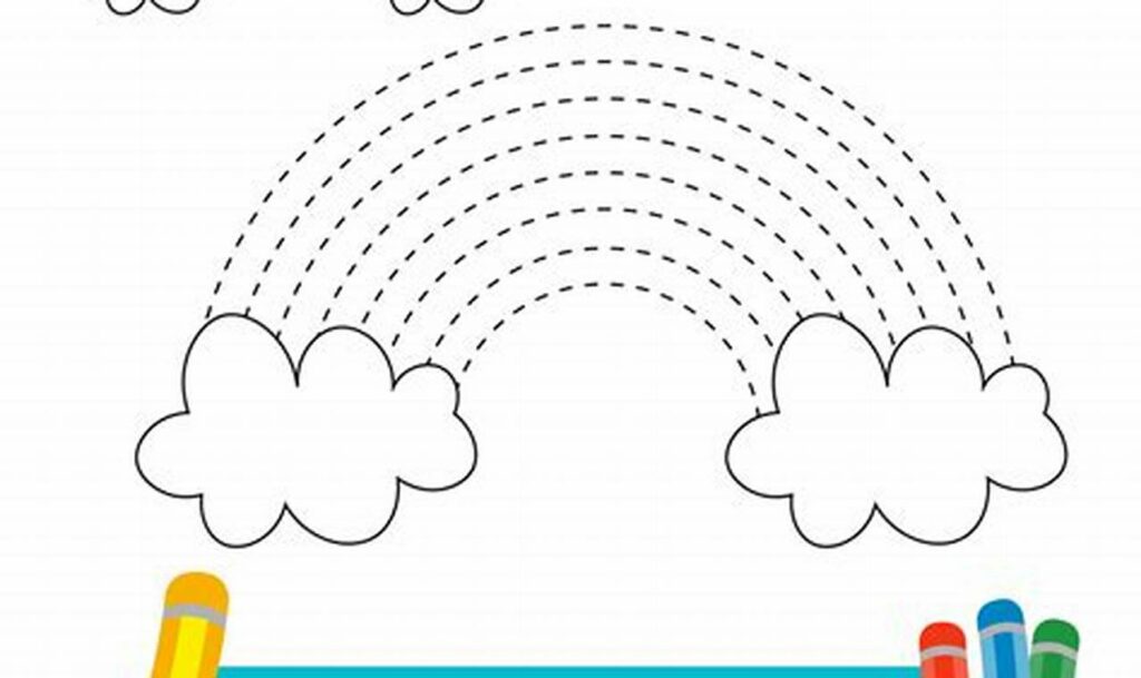 Free Rainbow Arc Tracing Fun for Young Kids! Printables