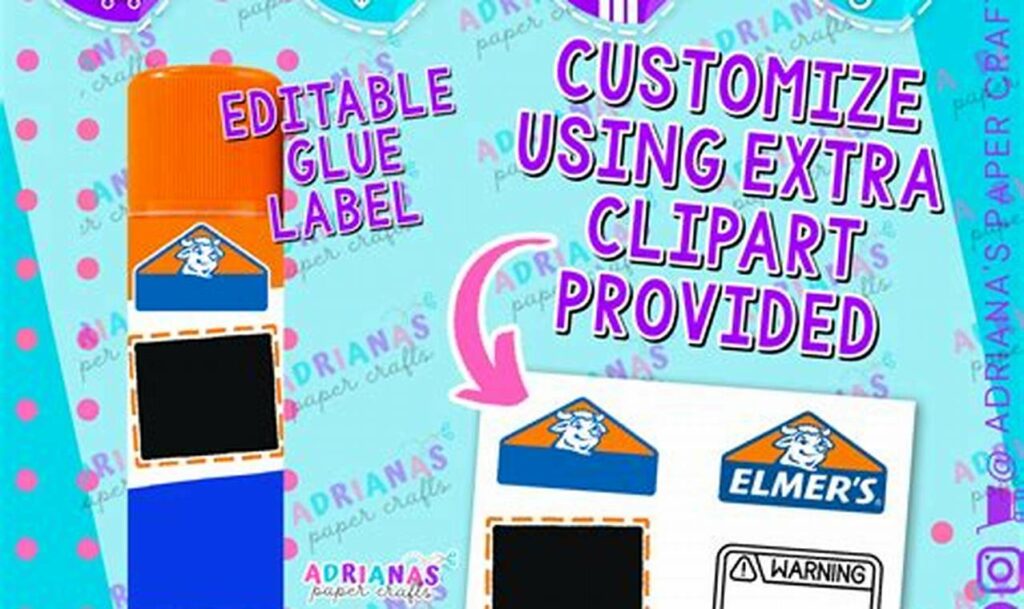 Free Glue Stick Label Tracing for Kids: Fun Outlines!