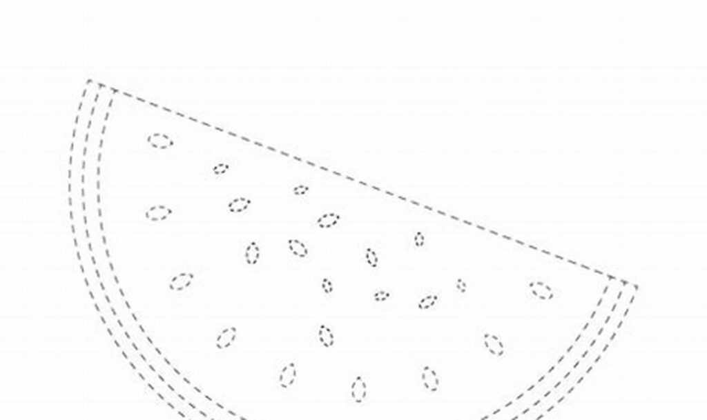watermelon tracing for kindergarteners fruit