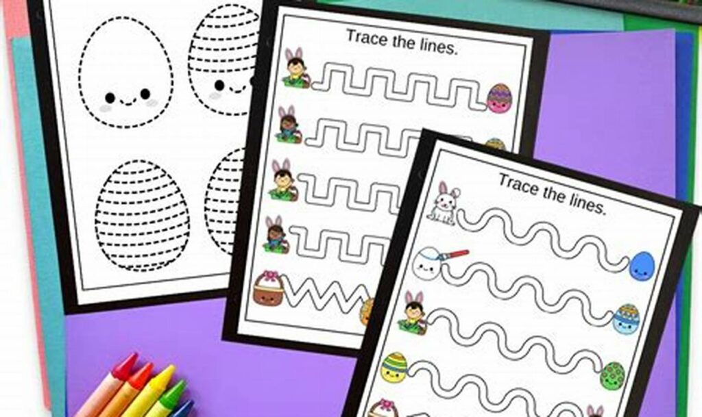 Fun Easter Egg Tracing Worksheets for Toddlers - Printable!