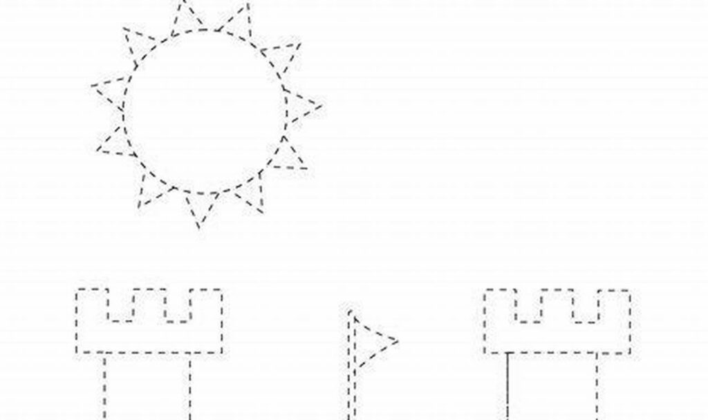 Fun Castle Tracing: Printable Worksheets for Kids