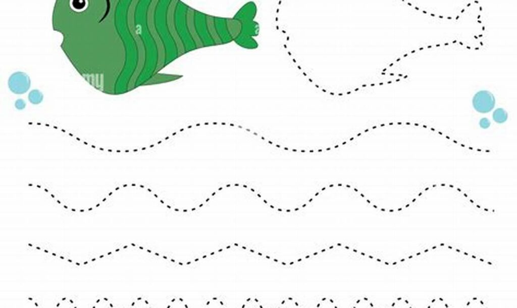 Trace & Catch! Fishing Rod Tracing Worksheets: Fine Motor Fun