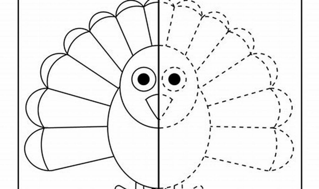 thanksgiving turkey trace activities for 2 year olds