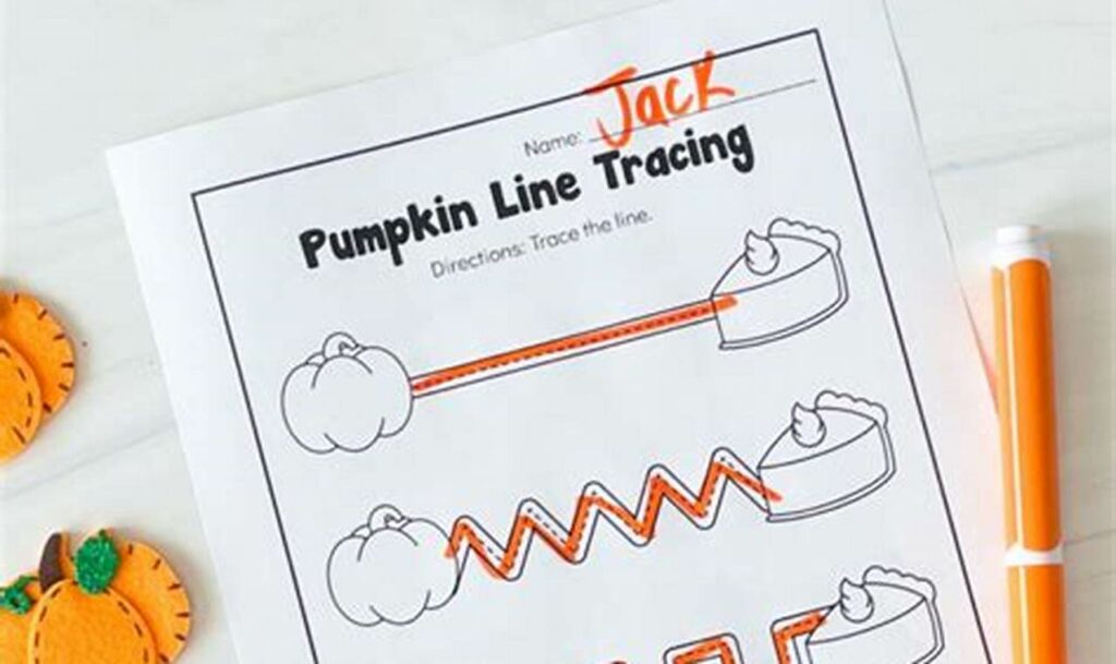 Fun Fall: Pumpkin Eyes Tracing for Young Learners Printable!