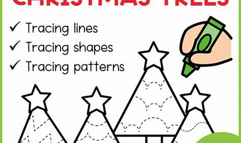 Fun Christmas Tree Tracing Pages: Printable for Kids!