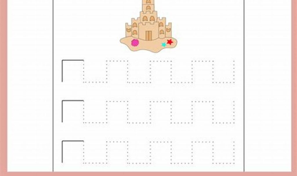 Fun Castle Tracing Worksheets for Young Children - PDF!