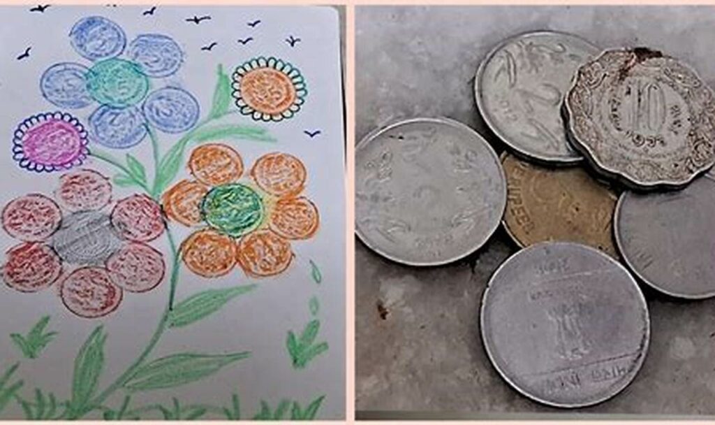 crayon paper tracing for toddlers art