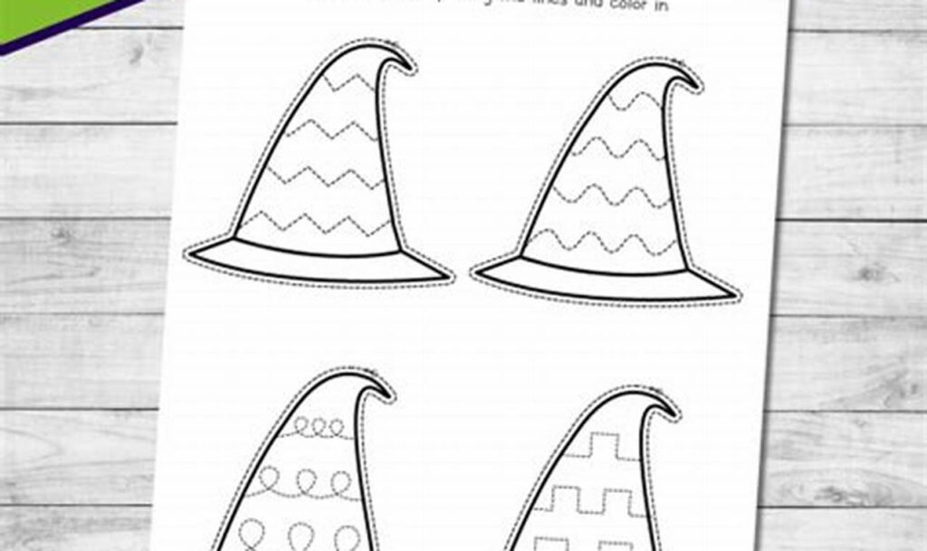 Free Witch Hat Tracing Sheets: Halloween Fun!