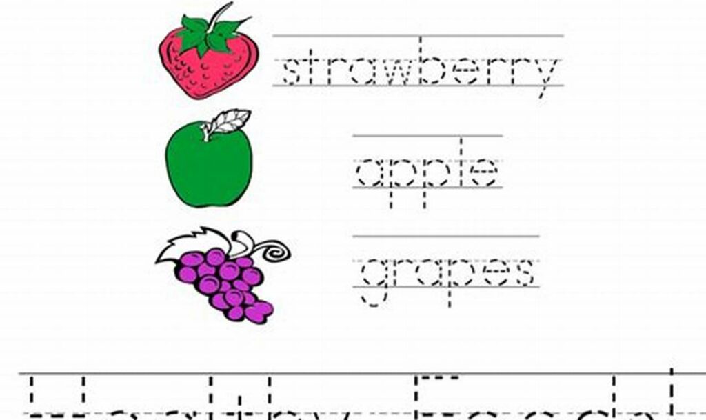 Learn Food Groups: Tracing Activities for Healthy Eating Fun!