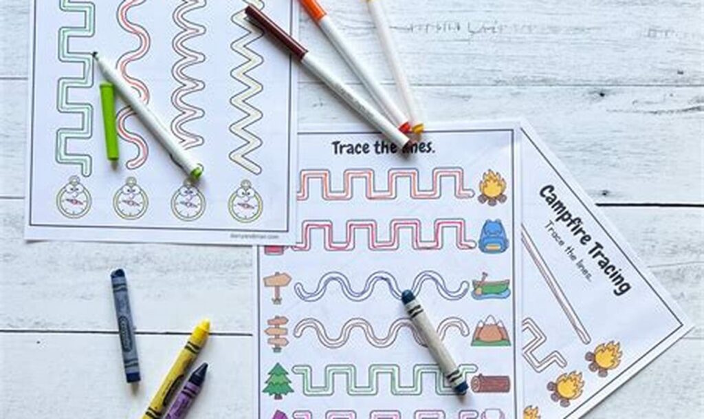 Fun Campfire Smoke Tracing for Young Learners: Printables!