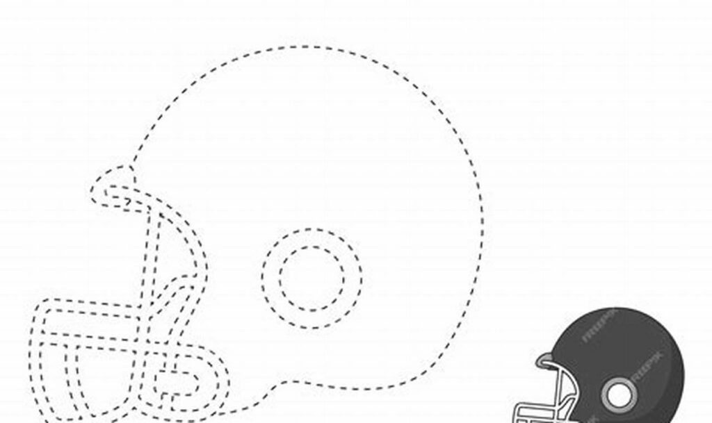 Free Football Helmet Tracing for Kids: Fun Learning!