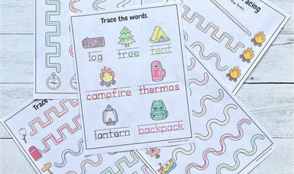 Fun Campfire Flames Tracing for Toddlers: Prints &amp; More!