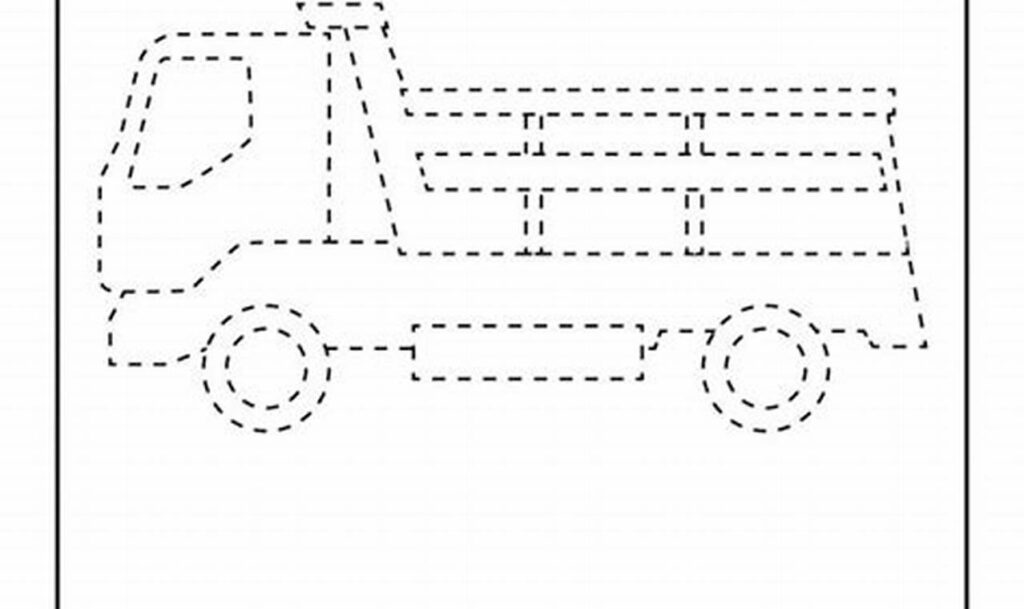 Free Truck Tracing Worksheets: Kids Transport Fun!