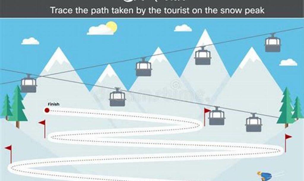 Fun! Snowy Mountain Tracing for Young Learners: Winter Fun