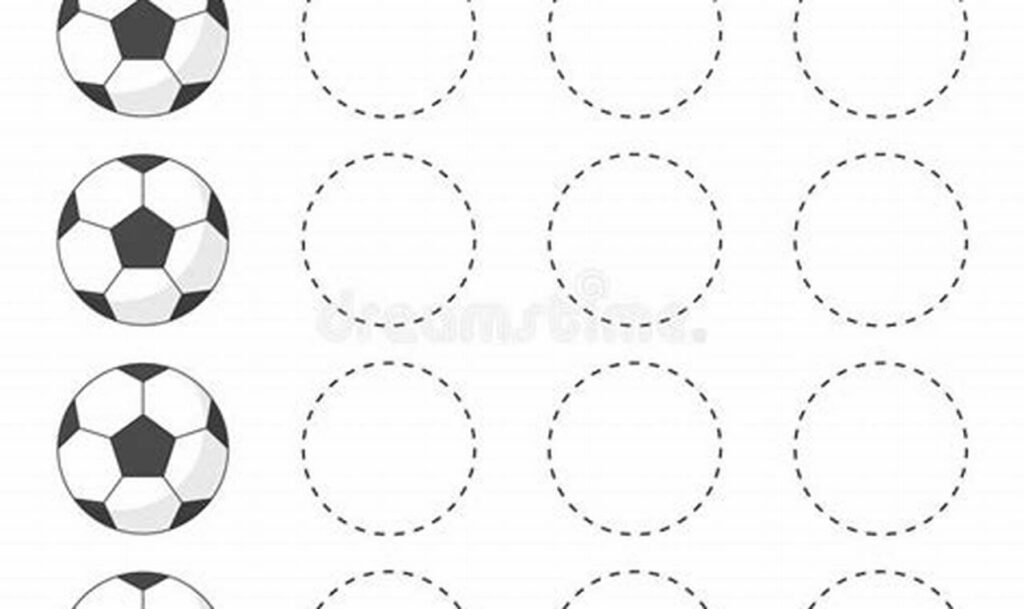 soccer ball pattern tracing for toddlers sports