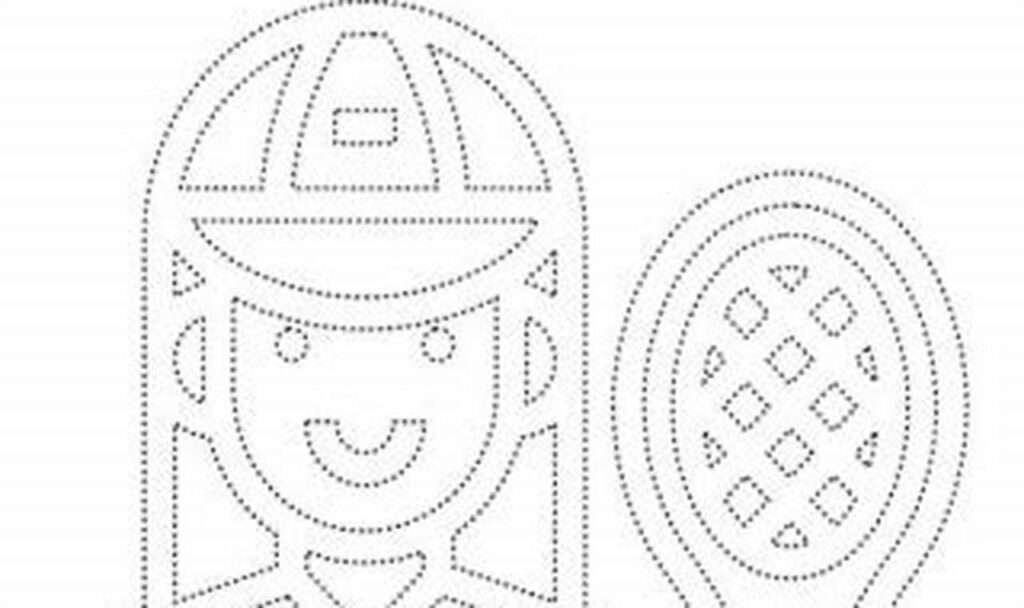tennis player outline tracing for kids sports