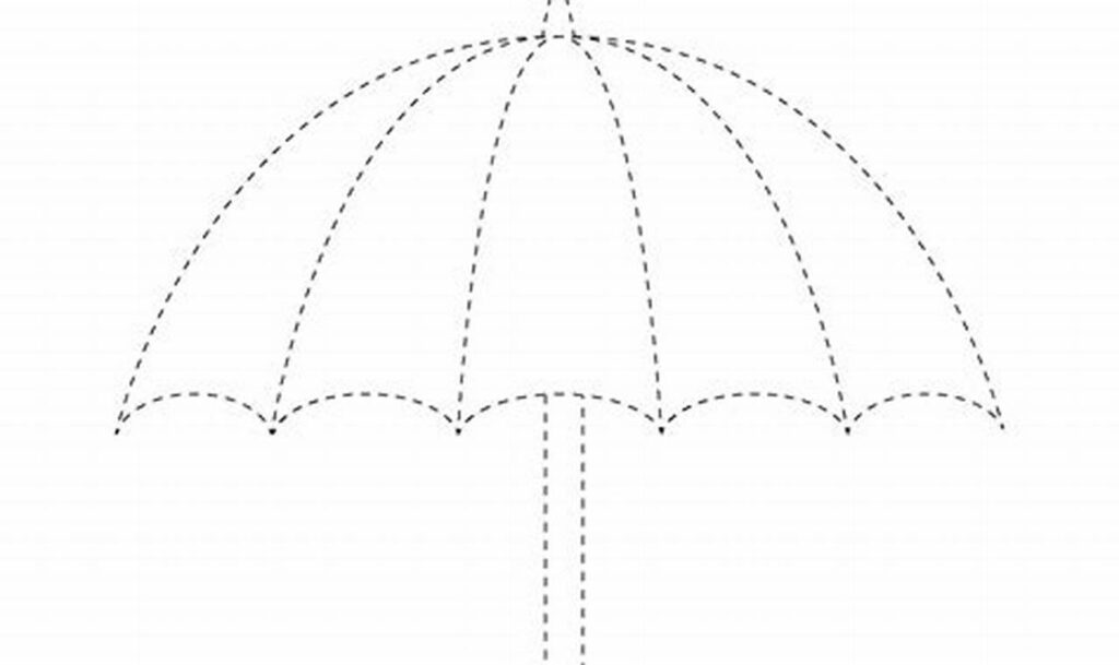Free Umbrella Handle Tracing: Toddler Fun & Skills!