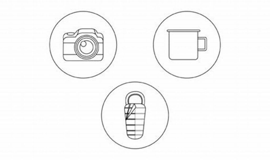 camping sleeping bag outline tracing for young learners outdoor