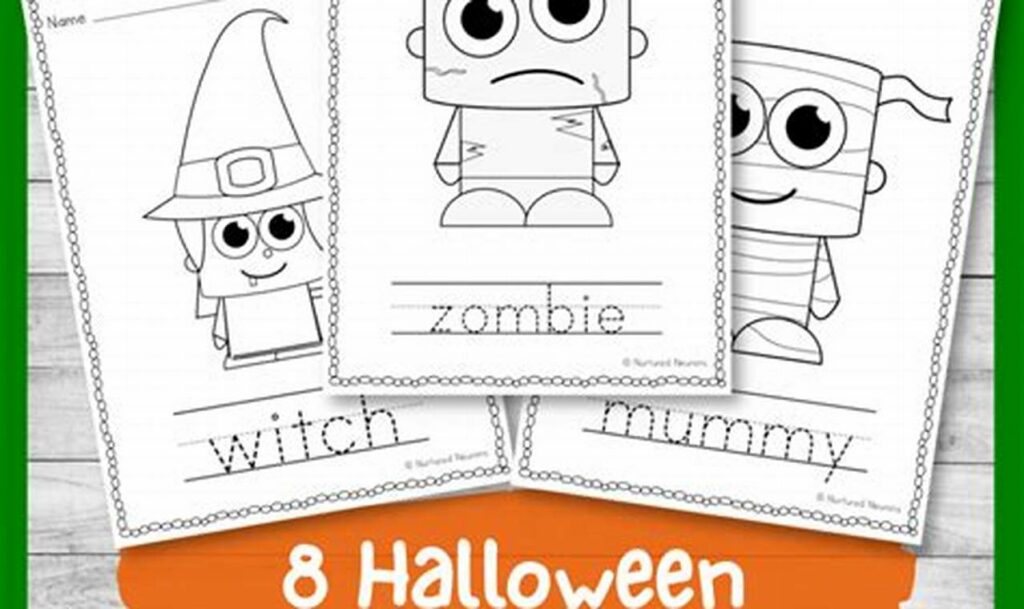 halloween monster tracing sheets for toddlers fun