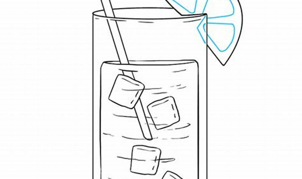 lemonade pitcher handle outline tracing for kids drinks