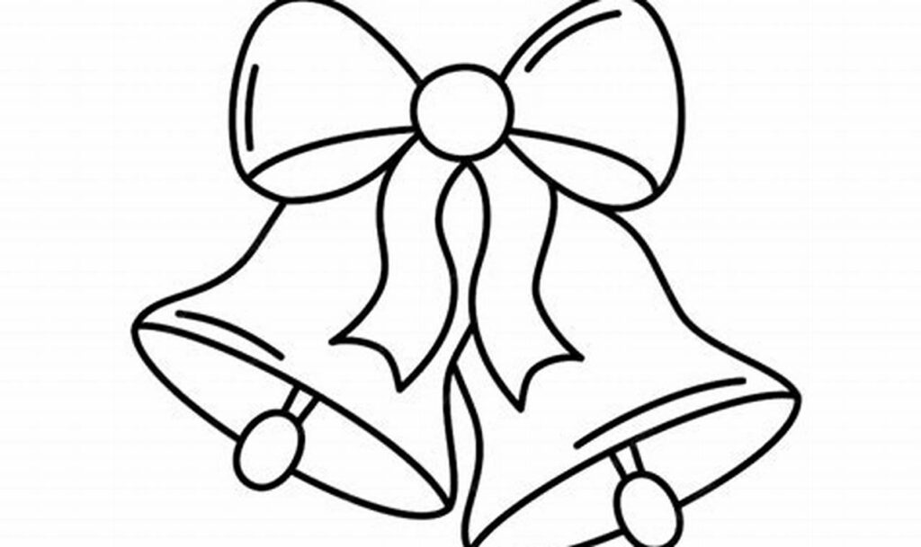 bell jingle outline tracing for kids musical