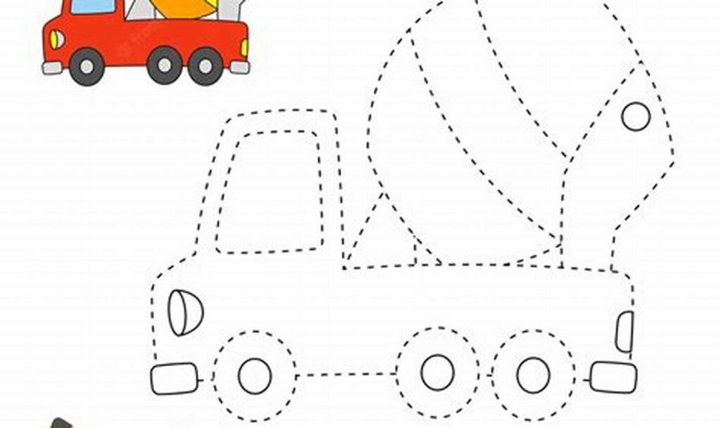 Free Mixer Truck Tracing for Kids: Fun Printable!
