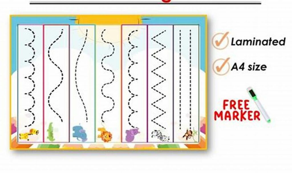 Fun Book Marker Tracing for Kids: Print & Color!