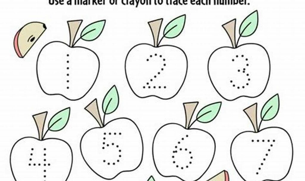 Free Apple Tracing: Fine Motor Fun for 2 Year Olds!