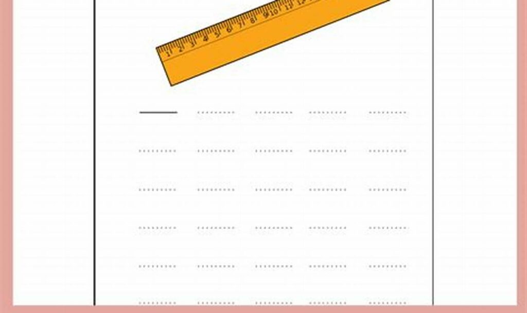 ruler line tracing for young learners math