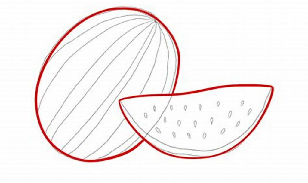 Fun With Watermelon Rind Outline Tracing for Kids - Printables!