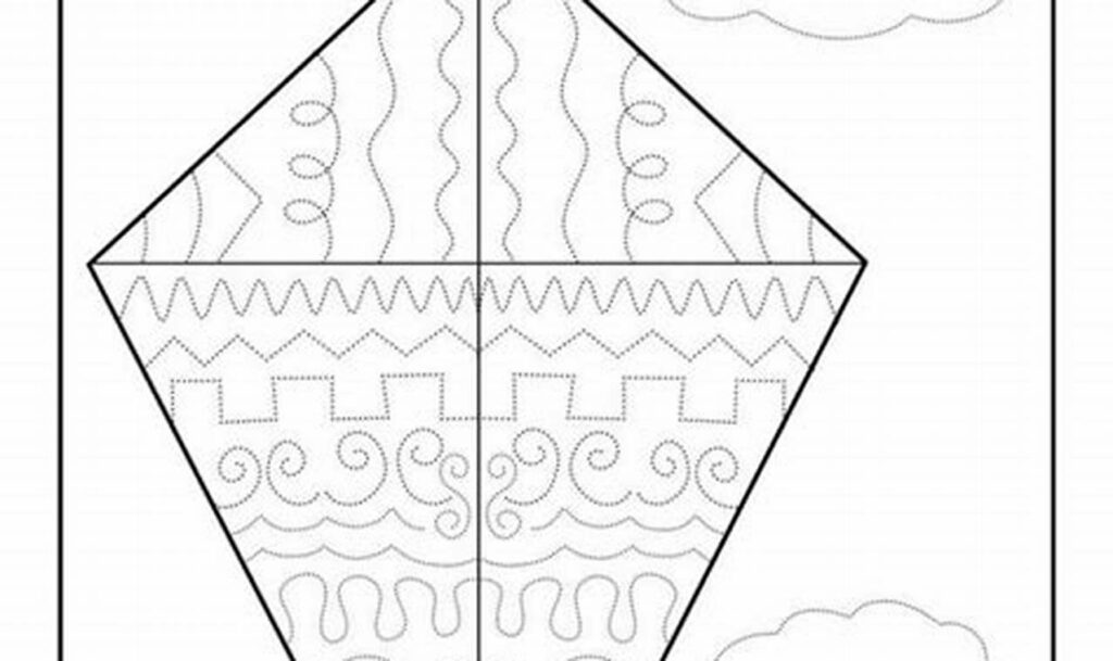 Learn with Kites! String Tracing for Kids - Fun Sheets