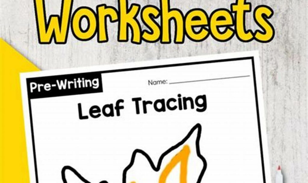 Free! Leaf Pile Tracing for Kids: Pre-Writing Fun