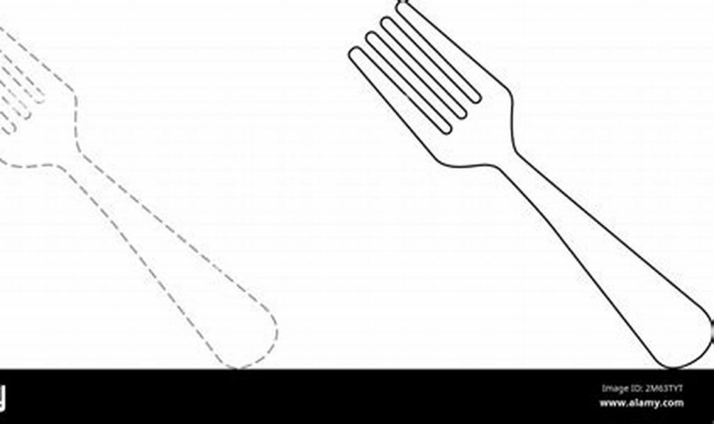 barbecue fork tracing for toddlers food