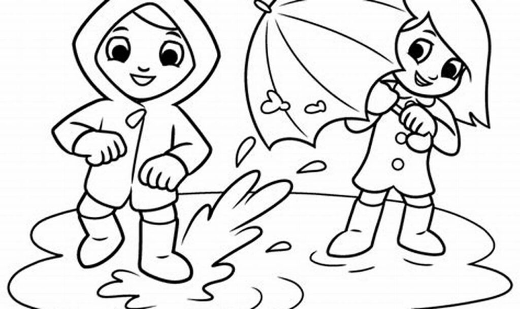 puddle tracing pages for kids
