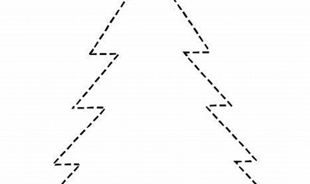 christmas tree tracing pages for 3 year olds printable