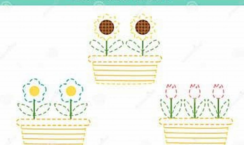 Fun Flower Pot Tracing: Kids' Pre-Writing Success!