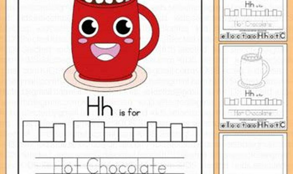 Fun Hot Cocoa Spoon Outline Tracing for Kids! Printables