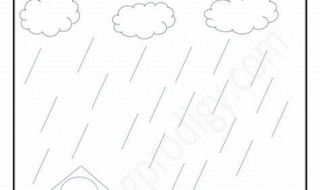 raincoat tracing for toddlers rainy