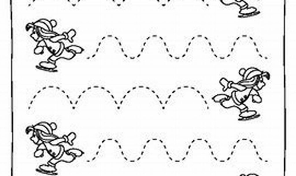 Fun Ice Skate Tracing Worksheets: Fine Motor Skills!