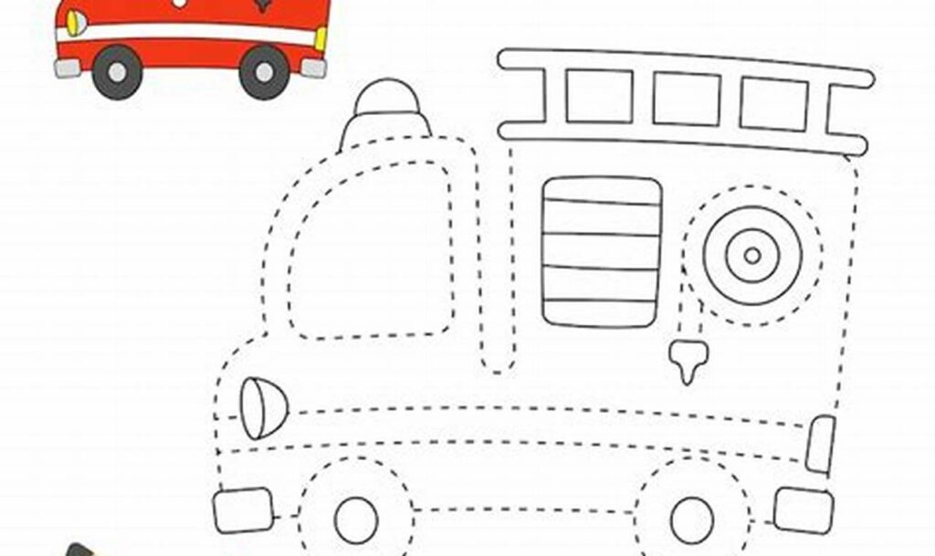 Fun Fire Truck Tracing: Kids Community Helper Printables!