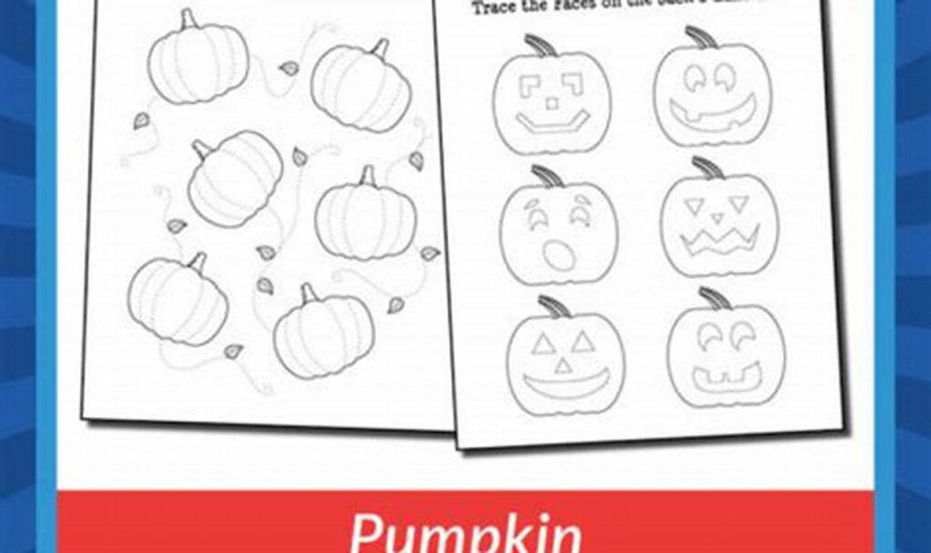Fun Pumpkin Patch Tracing Sheets for Young Learners! Autumn Fun
