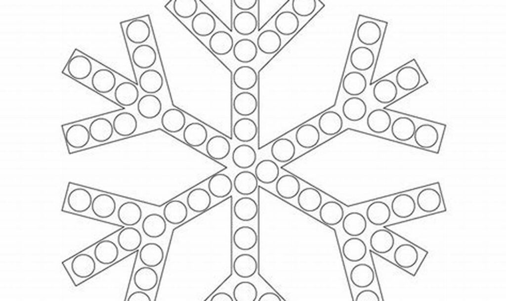 Winter Fun: Snowflake Dot Tracing for Young Children Printables