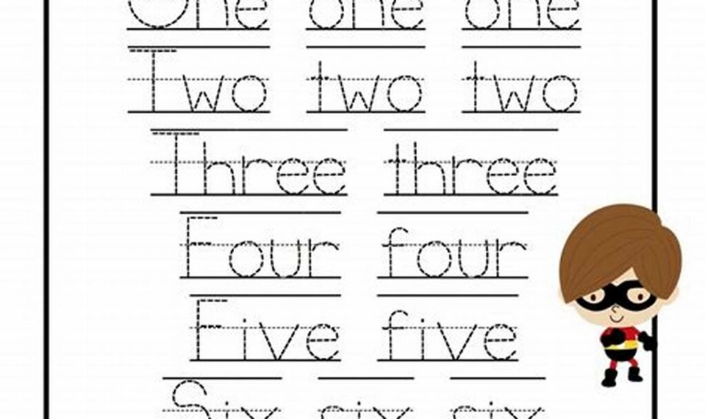 Free Number Word Tracing Sheets 1-10 | Kid's Learning