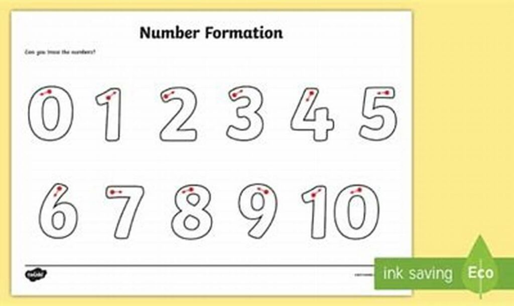 Free Number Formation Tracing for 5 Year Olds - Printables!