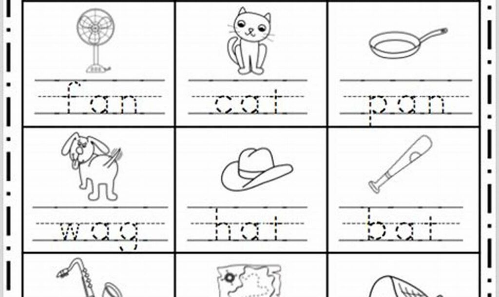 cvc word tracing and writing practice