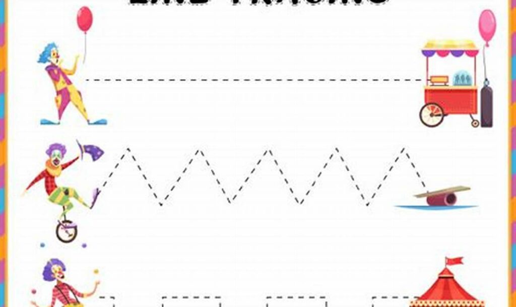 circus theme tracing activities