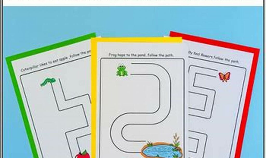 pencil control tracing mazes